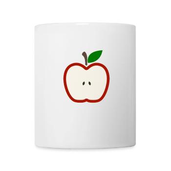 Illustration de la moitié de la pomme - Mug blanc - blanc - Devant