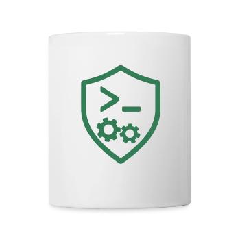 Code Shield with Gears - Mug - white - Front