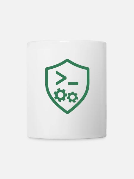 Code Shield with Gears - Mug - white
