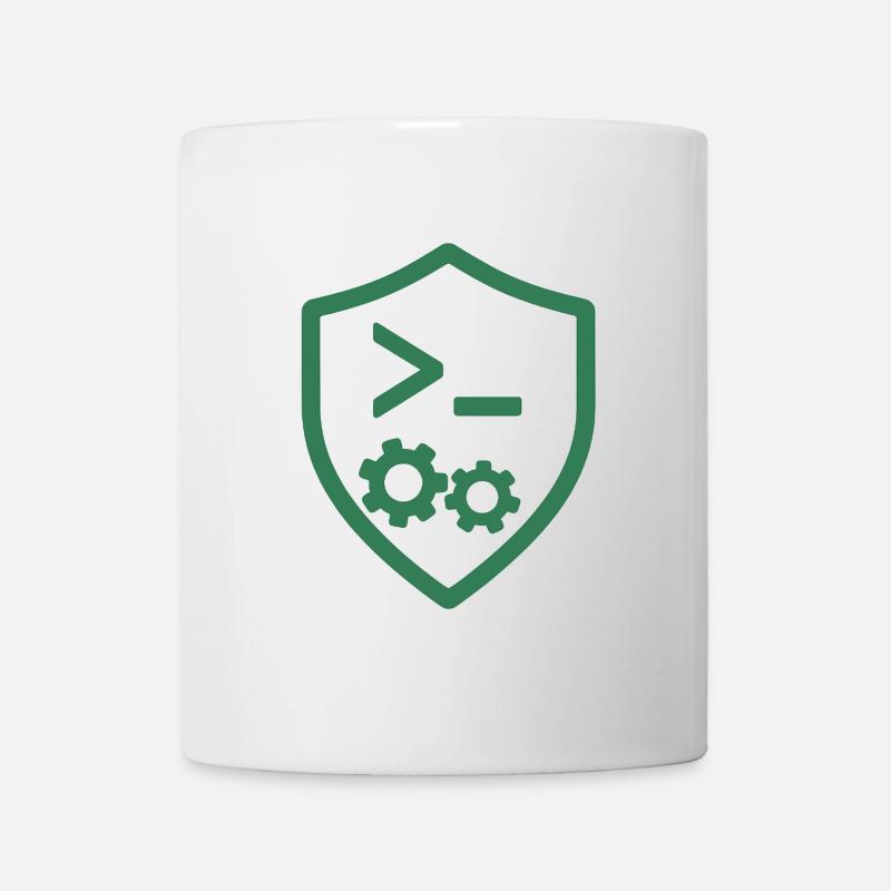 Code Shield with Gears - Mug - white