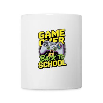 Game Over Zurück zur Schule Videospiele Gamer - Tasse - Weiß - Vorne
