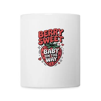 Sweet Strawberry Baby on the Way Announcement - Mug - white - Front