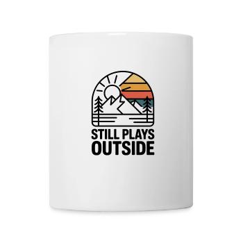Still playing outside Retro Sunset - Mug - white - Front