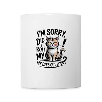 Cat humor I rolled my eyes uu loud - Mug - white - Front