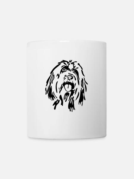 Bearded Collie Hunde Hund Hütehund Wilsigns - Tasse - Weiß