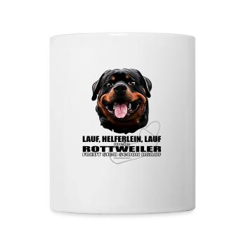 ROTTWEILER Lauf Helferlein Lauf WILSIGNS - Tasse - Weiß - Vorne