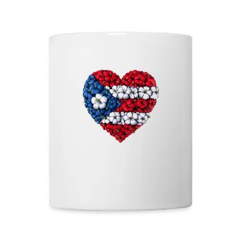 Puerto Rico Blumen Herz - Tasse - Weiß - Vorne