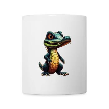 Baby Krokodil Alligator Kroko - Tasse - Weiß - Vorne