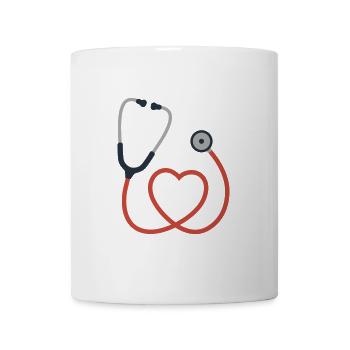 STÉTHOSCOPE MÉDECIN HÔPITAL - Mug blanc - blanc - Devant