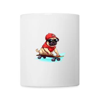 Skateboarding Mops für Skaters - Tasse - Weiß - Vorne