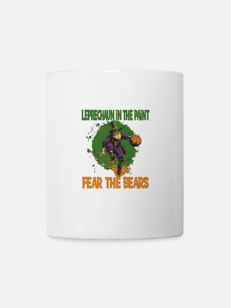 Leprechaun Bart Basketball für einen - Tasse - Weiß