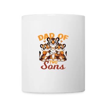 Starker Tiger mit Tiger Kind für einen Papa - Tasse - Weiß - Vorne