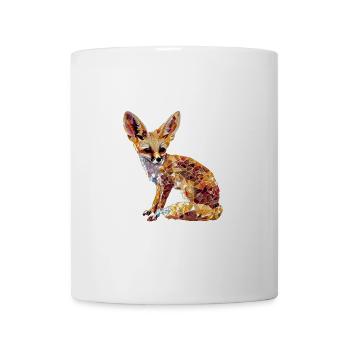 Fennek Wüste Fuchs Geometrischer Fuchs Kunstwerk - Tasse - Weiß - Vorne