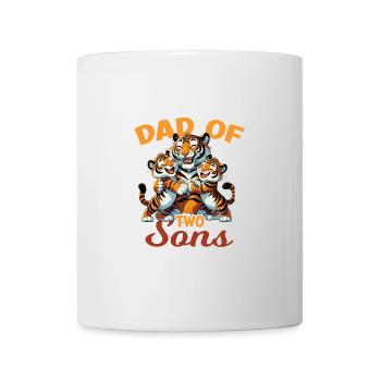 Starker Tiger mit Tiger Kind für einen Papa - Tasse - Weiß - Vorne