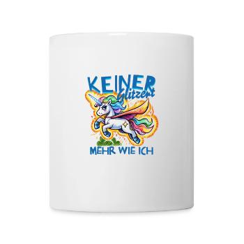 Keiner glitzert mehr wie ich für einen Einhorn - Tasse - Weiß - Vorne