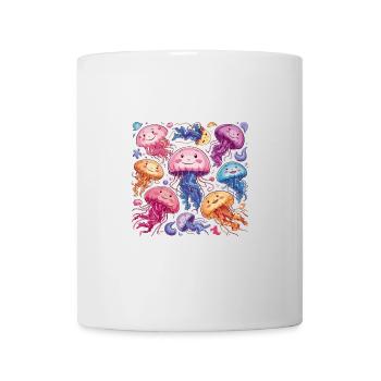 Qualle Schwarm Sea Beach Meduse Marine Diver - Tasse - Weiß - Vorne