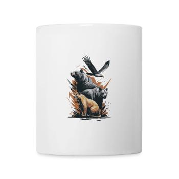 Wildlife Abenteuer Bär Adler - Tasse - Weiß - Vorne