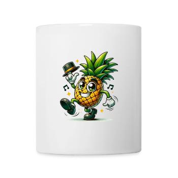 Tanzende Ananas - Tasse - Weiß - Vorne