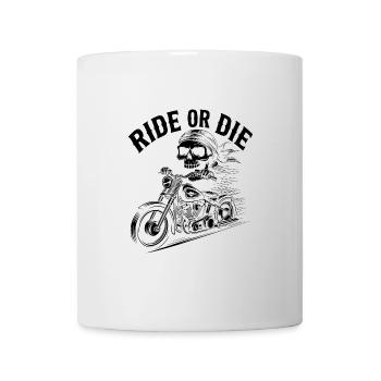 Ride or Die - Superbe citation de motard squelette - Mug blanc - blanc - Devant