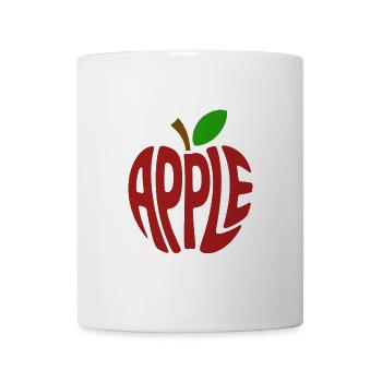 Pomme - Logo Cool Fruit - Mug blanc - blanc - Devant