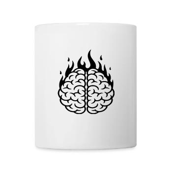 Burning Brain - Brain Mental Health Logo - Mug - white - Front