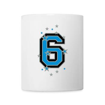 The number 6 and Stars - Mug - white - Front