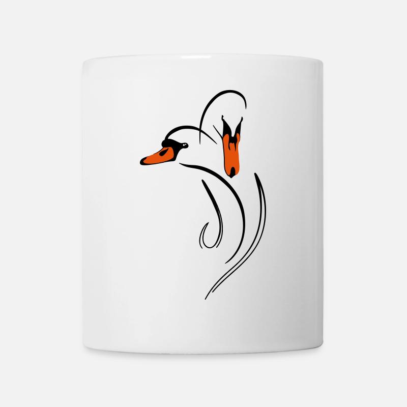 Duo de cygnes amoureux - Mug blanc - blanc