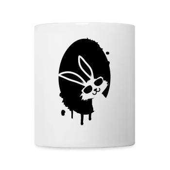 Coole Hasen-Illustration mit Street-Art Flair - Tasse - Weiß - Vorne