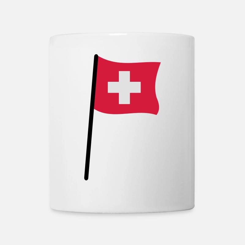 drapeau suisse - Mug blanc - blanc