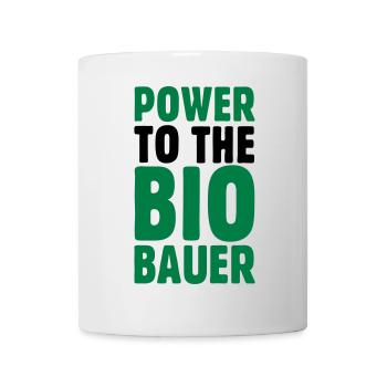 Power to the Biobauer Öko Spruch - Tasse - Weiß - Vorne