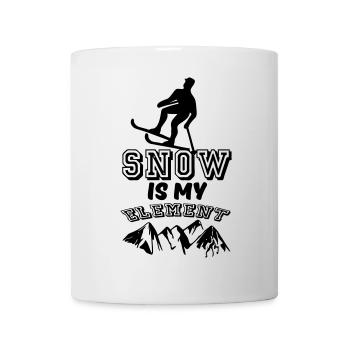 Neige neige ski ski skieur cadeau - Mug blanc - blanc - Devant