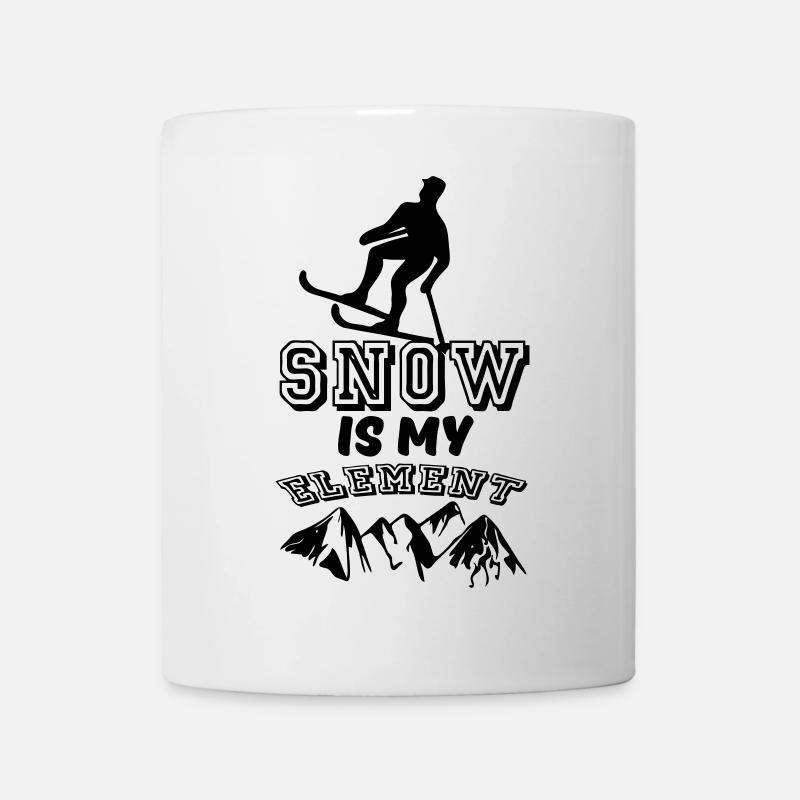 Snow Schnee Ski Skifahren Skifahrer Geschenk - Tasse - Weiß