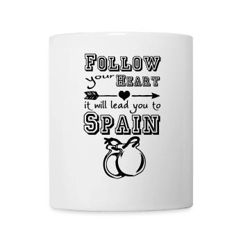 Heart leads you to Spain Espagne Cadeau - Mug blanc - blanc - Devant