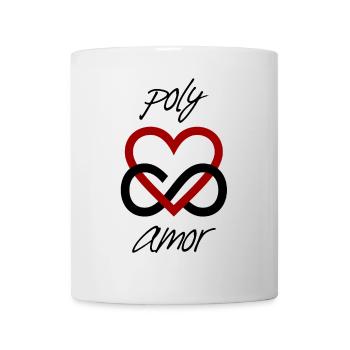 Herz Unendlichzeichen Liebe Polyamorie poly amor - Tasse - Weiß - Vorne
