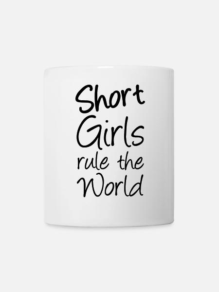 Short Girls klein Mädchen Frau Geschenk Spruch - Tasse - Weiß