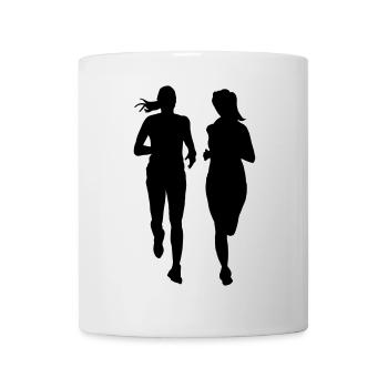 laufendes Paar zwei Frauen - Tasse - Weiß - Vorne