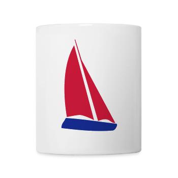 bateau à voile - Mug blanc - blanc - Devant