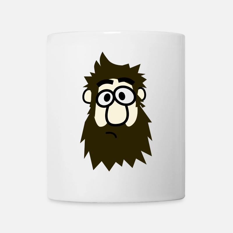 Spectacled beard comic hero - Mug - white