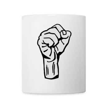 Revolution - Fist - Protest - Democracy - Fight - Mug - white - Front