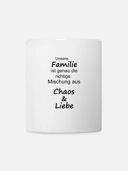 Family Love Joy Wealth Happiness Chaos Crazy - Mug - white