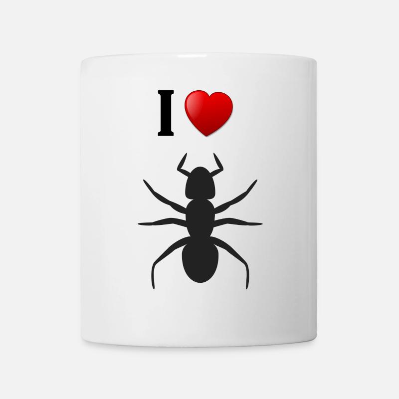 J'aime les fourmis de fourmi de fourmi de fourmi - Mug blanc - blanc