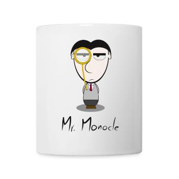 Monocle monocle comic humor nerd nerd kid son - Mug - white - Front