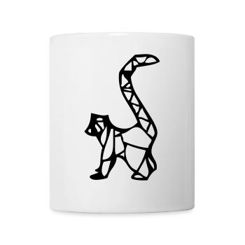 Origami Lemur Monkey - Mug - white - Front