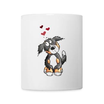Cadeau d'un ami chien de montagne bernois dans l'amour I - Mug blanc - blanc - Devant