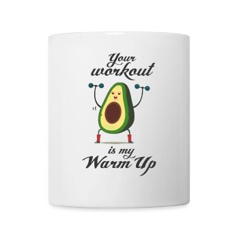 Your workout is my Warm Up - Fitness Avocado Gym - Tasse - Weiß - Vorne