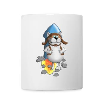 Nouveau départ - Rocket - Comic - Mug blanc - blanc - Devant