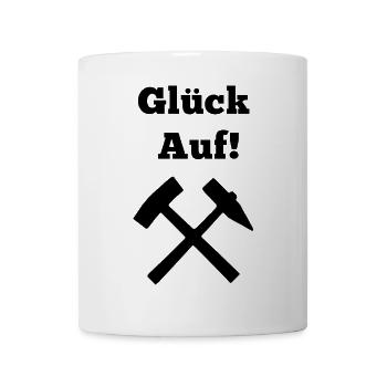 Glückauf Bergwerk Steiger Greeting Bergmann Zeche Pott - Mug - white - Front