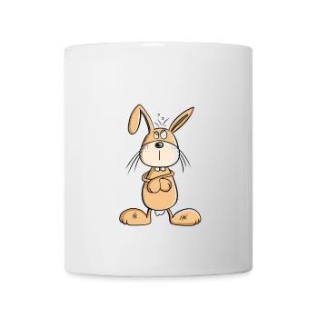 NÖ Hase Comic Ostern Geschenk - Tasse - Weiß - Vorne