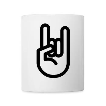 hand rock - Tasse - Weiß - Vorne