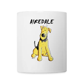 Witziger Airedale Terrier - Tasse - Weiß - Vorne